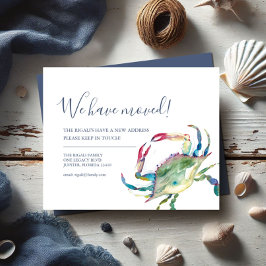 Flyer Mudança de orçamento de caranguejo de Aquarela de 