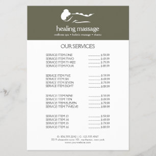 Flyer MULHER EM VERDE SAGE PEDRA MASSAGEM Spa do Dia de