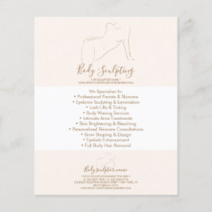 Flyer Mulheres Esculpindo Massagem Modelando o Corpo