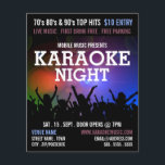 Flyer Multidão do Partido, Anúncio de Eventos Karaoke<br><div class="desc">Party Crowd,  Panfleto publicitário de eventos Karaoke pela Loja de Cartão de visita.</div>