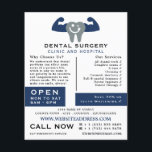 Flyer Muscle Tooth Logo, Dentistry, Dentist Advertising<br><div class="desc">Muscle Tooth Logo,  Dentistry,  Dentist Advertising Flyer by The Business Card Store.</div>