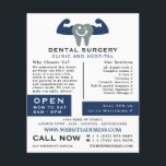 Flyer Muscle Tooth Logo, Dentistry, Dentist Advertising<br><div class="desc">Muscle Tooth Logo,  Dentistry,  Dentist Advertising Flyer by The Business Card Store.</div>