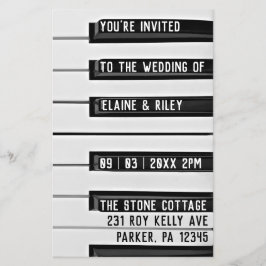 Flyer Music=Love Piano Photo Budget Invitation