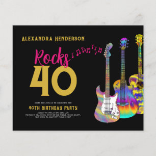 Flyer Música da Festa de Aniversário de 40 Anos Roca Orç