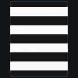 Flyer Na moda de faixas brancas e pretas<br><div class="desc">As listras gráficas preto e branco a negrito decor de forma horizontal ou vertical são um estilo moderno de design gráfico clássico que sempre dá um presente personalizado para você mesmo ou para alguém especial na sua lista, estas certamente dão uma impressão em qualquer ocasião festiva. Envie-nos um e-mail usando...</div>