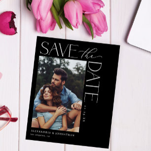Flyer Na moda de Orçamento Foto do Modelo Salve a Data 2