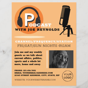 Flyer Na moda Design, Podcaster, Podcast Advertising