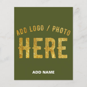 FLYER NA MODA MODERNO PERSONALIZADO EXÉRCITO VERDE VERIF