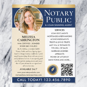Flyer Na moda Notary Public Services Photo Marinho Doura