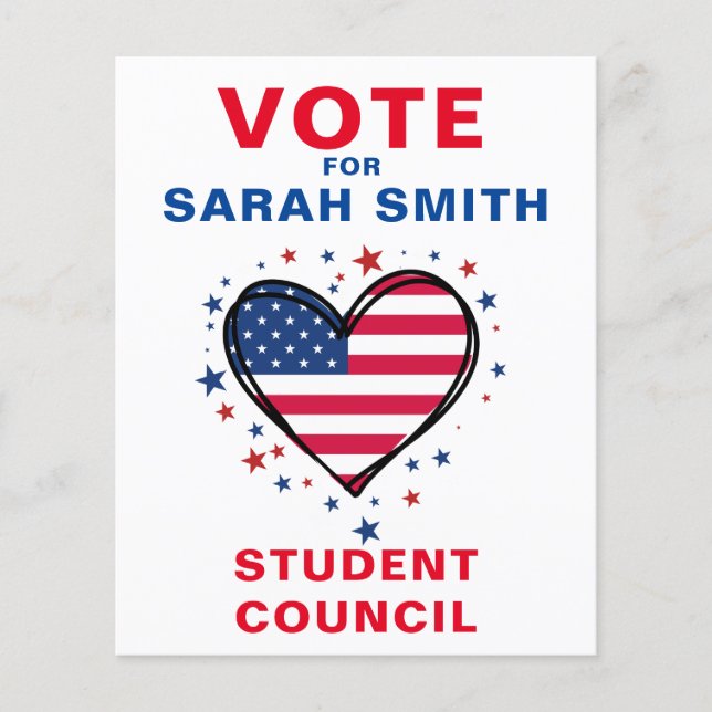 Flyer na moda para votação para presidente de classe: CO (Frente)