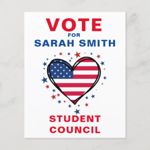 Flyer na moda para votação para presidente de classe: CO