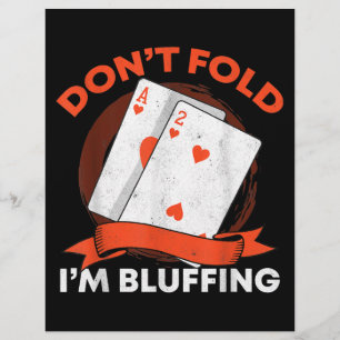 Flyer Não Dobre Estou Blefando Ás Dois Baralho Divertido