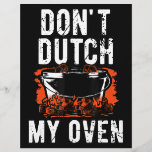 Flyer Não Dutch Meu Forno - Churrasco e BBQ Engraçado