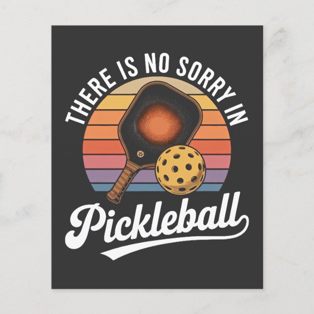 Flyer não há desculpa no pickleball (Frente)