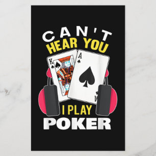 Flyer Não Posso Ouvir Você Eu Jogo O Poker Texas Holde