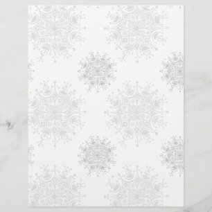 Flyer Natais vintages, Snowflakes Blizzard Pattern