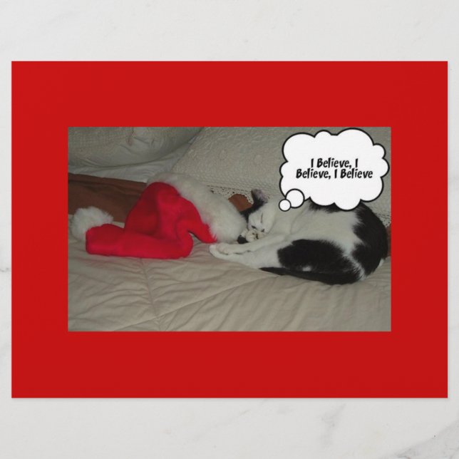 Flyer Natal Acredita no Black and White Kitten (Frente)