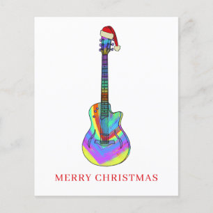 Flyer Natal alegre violão colorido orçamento