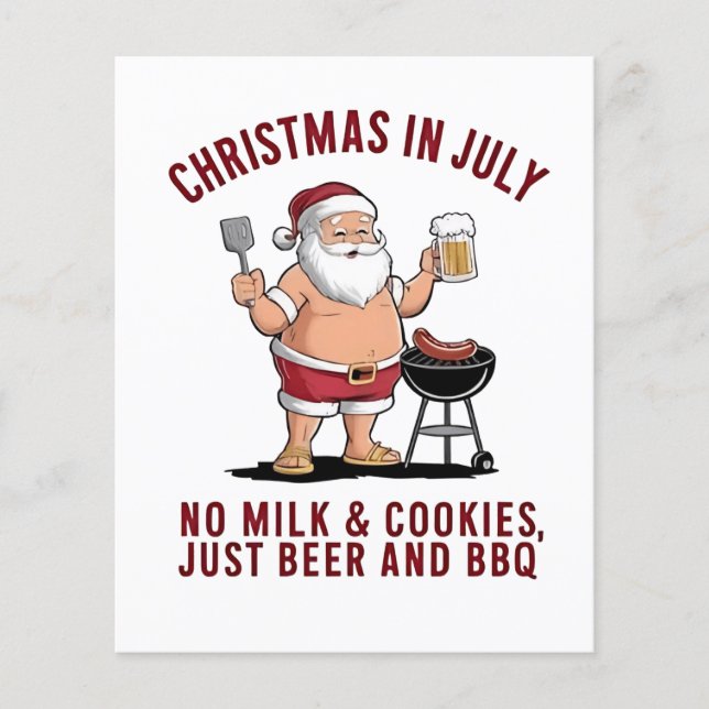Flyer Natal em Julho: Sem Leite, Sem Biscoitos, Apenas C (Frente)