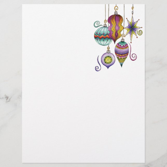 Flyer Natal fofo, enfeites de vidro elegantes e sofistic (Frente)