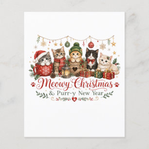 Flyer Natal Meowy e Ano Novo Purr