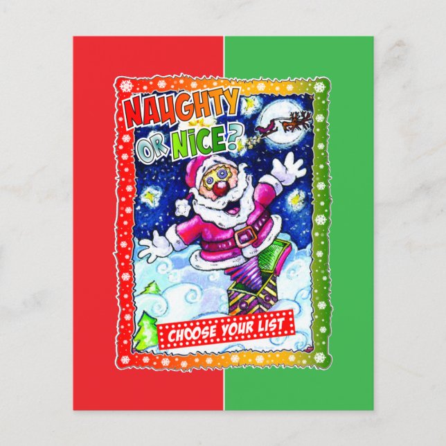 Flyer Naughty or nice, choose your list (Frente)