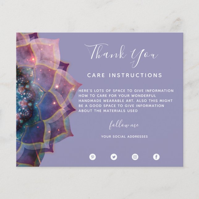 Flyer Nebulosa em Flor | Mandala (Frente)