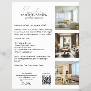 Flyer Negócios Brancos profissionais modernos