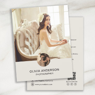 Flyer Negócios de Fotógrafo QR de Foto Personalizada Mod