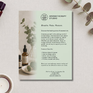 Flyer Negócios de Spa de Aromaterapia Logotipo Personali