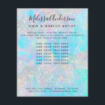 Flyer Negócios Iridescentes Opais Holográficos Glitter<br><div class="desc">Um design na moda para a sua empresa</div>
