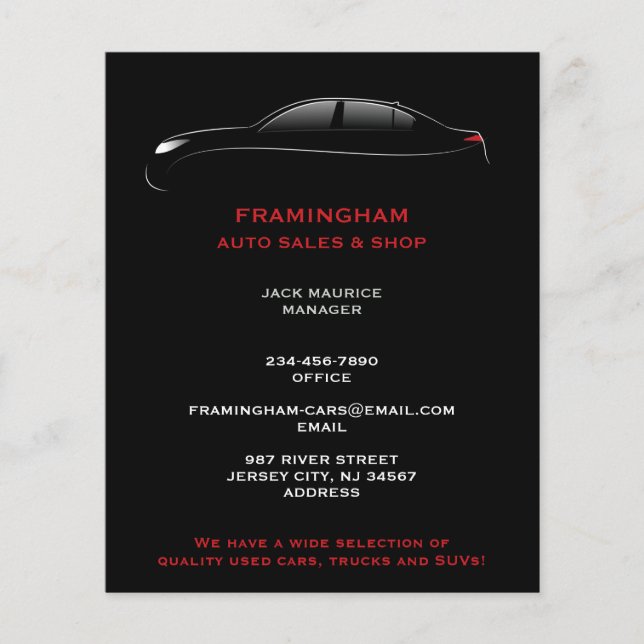 Flyer Negrito de Venda Automática (Frente)