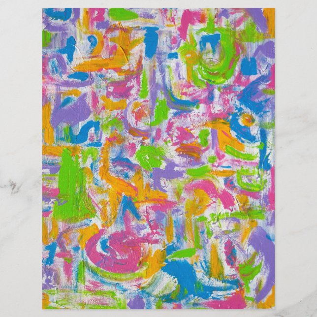 Flyer Neon Grafite - Abstrato Art Brushstrokes (Frente)