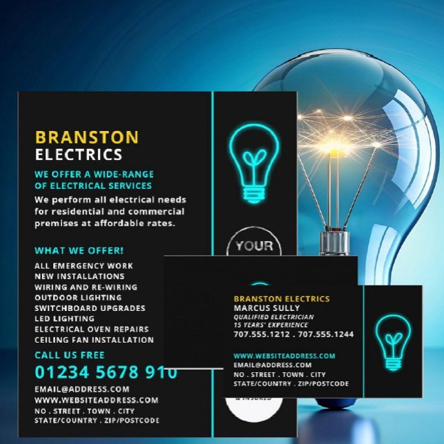 Flyer Neon Light, Publicidade Eletrônica (Criador carregado)