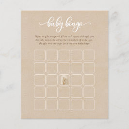 Flyer Neurotral Boho Pampas Grass Giraffe Baby Bingo Gam