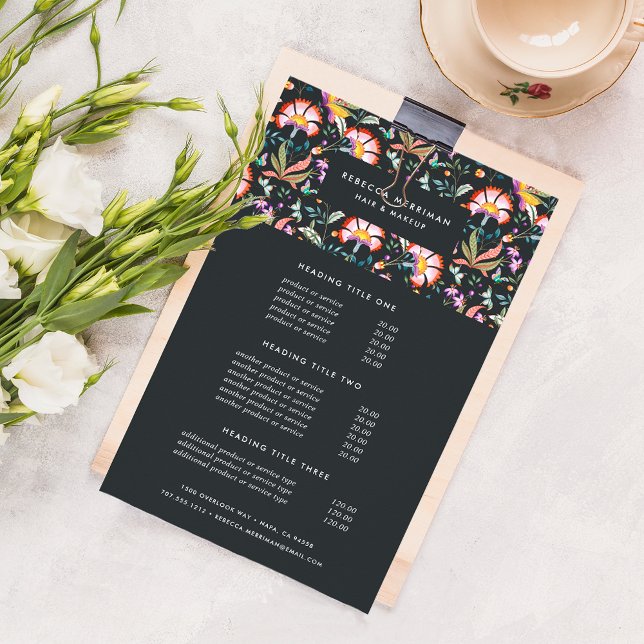 Flyer Night Oasis Pricing & Services (Criador carregado)