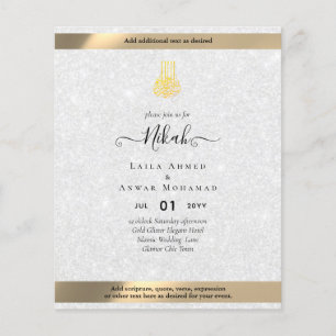 Flyer NIKAH - Caligrafia do Convite para Casamento Islâ