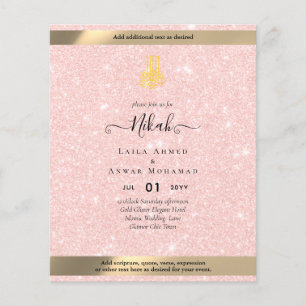 Flyer NIKAH - Caligrafia do Convite para Casamento Islâ