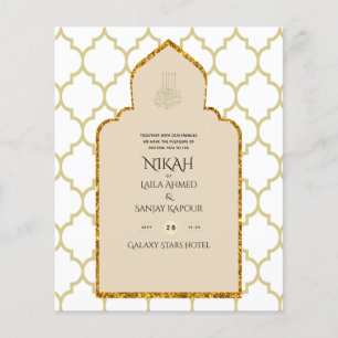 Flyer NIKAH - Casamento Dourado da Mesquita Islâmica Or