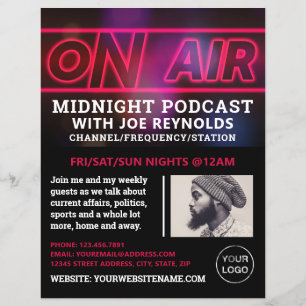 Flyer No Air Podcaster, Publicidade Podcast