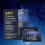 Flyer Noite Estrelada Sobre o Ródano, Aulas de Arte<br><div class="desc">Noite Estrelada Sobre o Ródano,  Professor de Arte,  Folheto de Anúncio de Aulas de Arte pela The Business Card Store.</div>