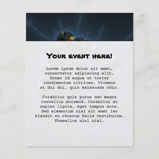 Flyer Noite Prowler - Arte Fractal (Frente)