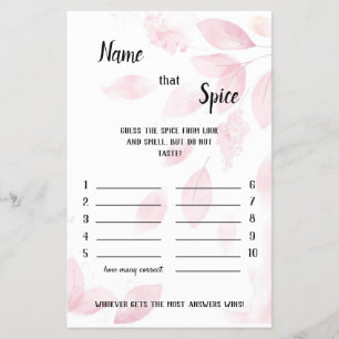 Flyer Nome que Especiaria - Cor de Água Rosa