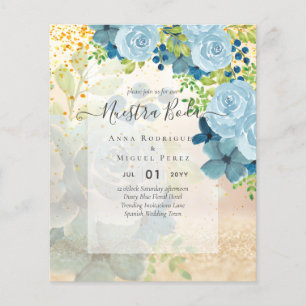 Flyer NOSSA NOIVA Dusty Blue Floral ORÇAMENTO