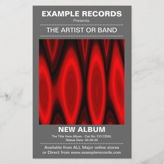 Flyer Novo lançamento do álbum - Cinza (Frente)