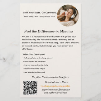 Flyer NuCalm Product Sheet - xosialX