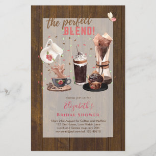 Flyer O CAFÉ perfeito para Convites de chá de panela d