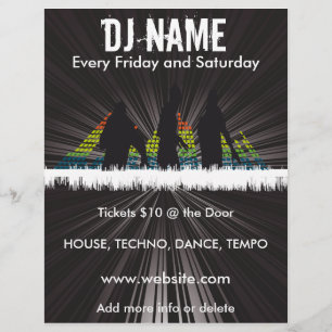 Flyer O DJ sombreia o insecto da música