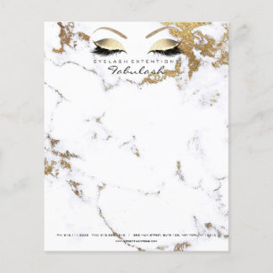 Flyer O estúdio da beleza chicoteia o mármore do ouro