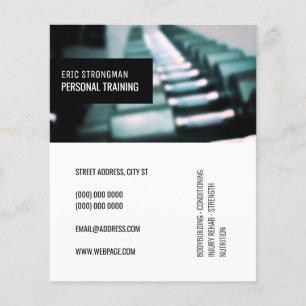 Flyer O ginásio moderno elegante inspirou o tom azul co